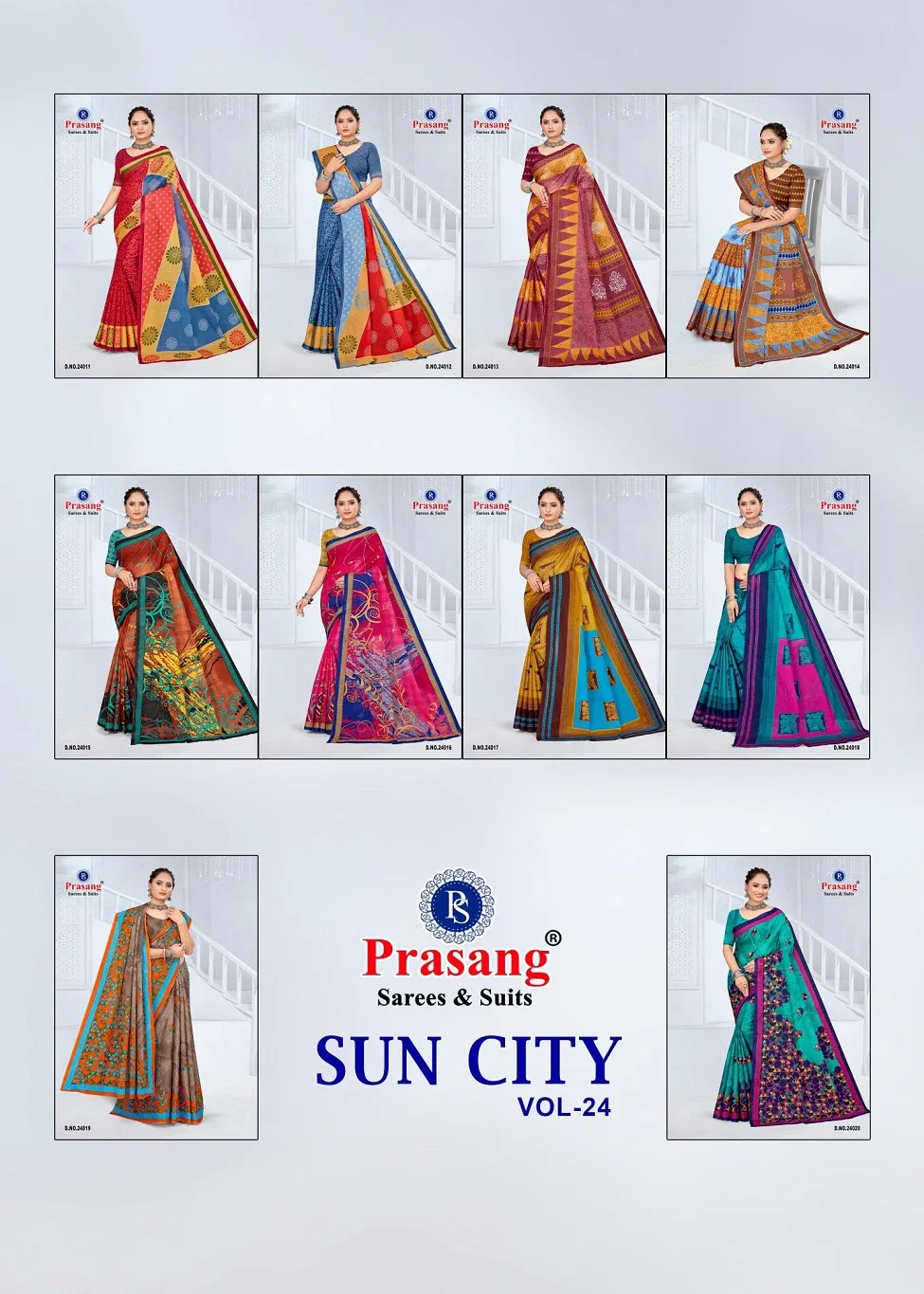 Prasang Suncity Vol 24 Cotton Printed Daily Wear Sarees Wholesale Online